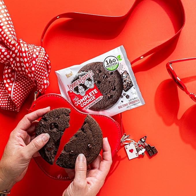 Lenny & Larry's Complete Protein Cookie,[Big Time Brownie],Chewy Soft Baked,16g Plant Protein,Vegan,Non-GMO,High Fiber,[2 Ounce] Cookie,(Pack of 24)