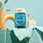 OLLY Goodbye Stress Gummy,GABA,L-Theanine,Lemon Balm,Stress Relief Supplement,Berry -,74 Count (Pack of 2)