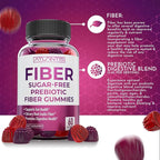 Atlantis Nutrition Sugar Free Fiber Gummies for Adults - 5G Fiber Supplement Formulated with 5.4G Prebiotic Digestive Blend/Serving - Supports Gut Health & Healthy Digestion - 2-Pack 120 Gummies