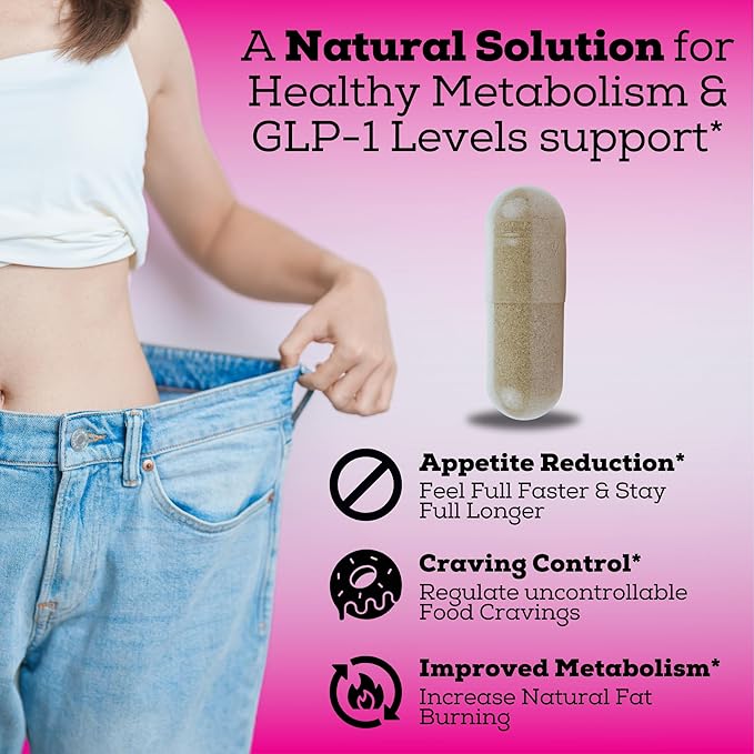 GLP-1 Supplement Support (GLP-1 Supplement Women) GLP Activate with GLP-1 Probiotic & Green Tea Extract (5 in 1 GLP-1 Booster) 3260mg Per Serving (1 Month Supply) For Metabolism Support