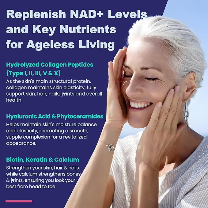 NEVISS Nicotinamide 500mg Gummies, Niacinamide Supplement with Collagen Peptides, (Flush Free Niacin) Vitamin B3 Niacinamide for Anti-Aging, NAD+ Levels, Longevity, Focus & Brain, Sugar Free, 60Cts