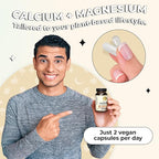 Future Kind Vegan Calcium Supplement - Plant-Based Calcium Magnesium Supplement Sourced from Iceland for Teeth & Bone Support (60 Capsules)