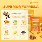 Premium 120 Turmeric Ginger Cinnamon Gummies – Vegan Gummies with Vitamin E, B12, Magnesium, Black Pepper Extract & Vitamin D3 – Orange Fruit Flavor