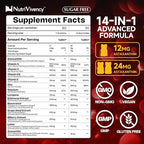 Astaxanthin Gummies, 12mg Per Gummy 24mg Max, Astaxanthin Supplements with Vitamin A/C/D/E, Resveratrol, 14-IN-1 Antioxidants Blend for Women Men, Skin, Eyes, Immune Support, Sugar Free, Vegan, 60 Ct
