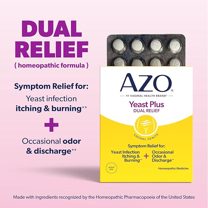 AZO YeastPlus Tablets 60 Count (Pack of 12)