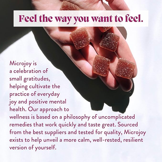 Microjoy Hibernate Gummies – Natural Sleep Aid with Reishi Mushroom – Stress Relief and Mood Support – Vegan, Non-GMO, Cherry Flavor (30 Gummies)