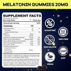 Melatonin 20mg Gummies for Adult: Sugar Free Melatonin Supplement Extra Strength with Ashwagandha L-Theanine Magnesium Turmeric Vitamin D3 B6 B12 - Non-Habit Forming for Women Men(120Count)