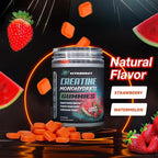 VitaBoost Creatine Gummies 5g- Natural Creatine Monohydrate for Men & Women- Delicious Strawberry Watermelon Flavor- Boost Strength, Energy & Muscle Growth- Vegan Pre Workout Gummies- Made in USA