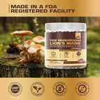 10X Lion’s Mane Mushroom Gummies for Kids Adults (4350mg) - Gluten Free Daily Supplement Complex Blend with Reishi Turkey Tail Shiitake