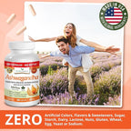 UDAF Certified Organic Ashwagandha with Black Pepper, 1965mg - Extra Strength for Stress, Sleep, Mood, Thyroid, Energy, Hair, Vegan Pure Root Extract Powder Supplement for Men and Women | 180 Capsules