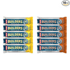 CLIF BUILDERS Protein Bars - Chocolate Peanut Butter and Vanilla Almond Flavor - Variety Pack - 20g Plant Based Protein - Gluten Free - Non-GMO - Low Glycemic - No Artificial Sweeteners - 2.4 oz. (10 Count)