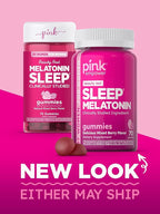 PINK Melatonin Gummies 10mg | Max Potency | Mixed Berry Flavor | Vegan, Non-GMO & Gluten Free Supplement