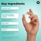 Vital Vitamins Hyaluronic Acid Supplement Hydration Complex - with Hyaluronic Acid, MSM, Vitamin C, Coconut Water Powder, & Silica - Skin Hydration Supplements - Non-GMO - 60 Capsules, 30 Servings