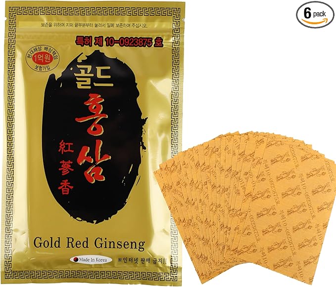 Korean Red Ginseng Warming Patches, 120 Count – Gentle Herbal Comfort for Tired Legs, Back & Shoulders, Thin Discreet Wellness Patch