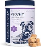 Veterinary Formula Pet Calm 120ct – Vet-Formulated Calming Chews for Dogs with L-Theanine, L-Tryptophan for Behavior Support, Relaxation Treats, Puppy Chews for Stressful Situations, Dog Calming Aid