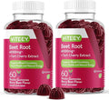 Viteey Beet Root Gummies 4000mg [from 80mg of 50:1 Extract] with Tart Cherry - for Healthy Blood Pressure Support - Vegan, Gelatin Free, Gluten Free-Tasty Chewable Berry Beet Flavored Gummy-120 Count