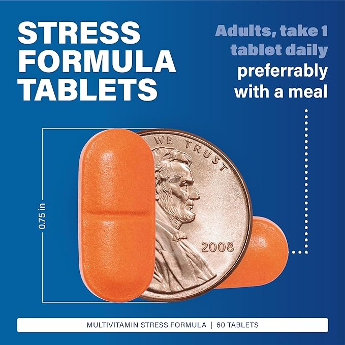MAJOR Stress Formula - High Potency Stress Formula Vitamins - Dietary Supplement - 60 Tablets