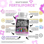 Myo-Inositol & D-Chiro Inositol 2050mg Fertility Supplement 40:1 Ratio - Prenatal Vitamins for Women with Ashwagandha Maca Root Vitex Chasteberry Iron DHA Folic Acid DIM Zinc - 2Pack