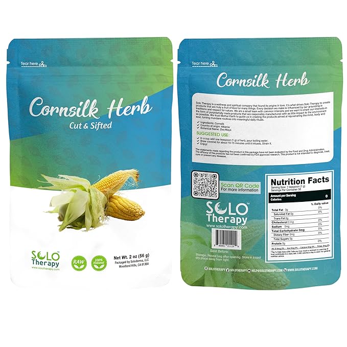 Cornsilk Tea Herbal Tea 56 grams - Cut and Sifted - Pelos de Elote - Resealable Bag - 56 grams - Premium Quality (Cornsilk Herb)