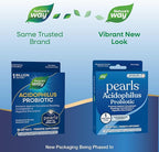 Nature's Way Probiotic Pearls Acidophilus, Supports Digestive Balance & Gut Health, Reduce Occasional Constipation and Bloating*, 1 Billion Cultures, 90 Softgels