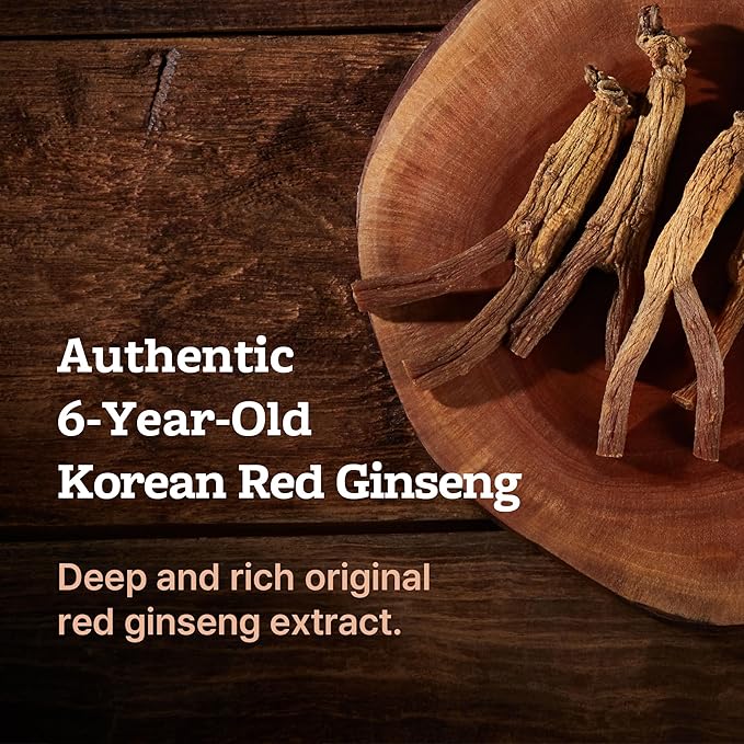 KWANGDONG Premium Korean Red Ginseng Extract - 6-Year Grown, High Ginsenoside Concentration for Immune Support, Fatigue Relief, and Energy Boost - 30 Convenient Daily Packs