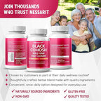Black Cohosh 9,600mg* – Hormonal Balance Support with Wild Yam, Red Clover, Ashwagandha, Chasteberry & More – 150 Capsules