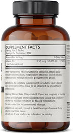 Futurebiotics Vitamin D3 10,000iu (250mcg) 360 Day Supply for Healthy Muscle Function and Immune Support, Non-GMO, 360 Tablets
