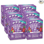 Designer Wellness Protein Smoothie, Real Fruit, 12g Protein, Low Carb, Zero Added Sugar, Gluten-Free, Non-GMO, No Artificial Colors or Flavors, Mixed Berry, 24 Count