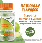 Sour Apple Flavored Vitamin C Gummies Mega Dose - 1050 mg Vitamin C - Boosts Immune System and Supports Heart Health - Great Tasting and Easy to Swallow (2 Pack)