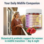 Boswellia Serrata Black Cohosh Gotu Kola Red Clover Extract Complex Gummies w. Probiotic Fiber (Chicory Root Inulin) MSM Methylsulfonylmethane, Supplement Alt for Organic Powder Capsules Tincture
