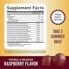 SMNutrition Mushroom Gummies for Adults | with Lions Mane, Turkey Tail, Reishi, Cordyceps, Chaga & Maitake | Support Cognitive Function & Immune Health | Raspberry Flavor | 60ct