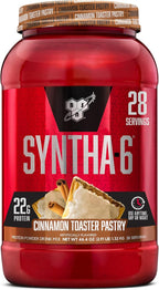 BSN SYNTHA-6 Premium Protein Powder with 6g of Fiber, Whey Isolate, Micellar Casein, Milk Protein Isolate, 5g of Fat, Cinnamon Toaster Pastry, 28 Servings, 2.91 Pound (Packaging May Vary)