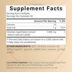 NatureBell Aged Garlic Extract 1,000mg, Over 2 Years Aged, 360 Odorless Softgels – Allium sativum – Made with MCT Oil – Non-GMO, Gluten Free