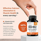 Sandhu's Vitamin D3 K2 Magnesium 2000 IU, 50mcg K2 Capsules 120 Count (Pack of 1) | with VIT B6, Zinc & Quercetin | D3K2 Supports Superior Absorption, Energy, Immune, Muscle Health for Men & Women
