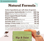 Natural Dog Company Hip & Joint Chews for Dogs with Glucosamine for Dogs + Chondroitin, MSM & Turmeric, Supports Mobility & Reduces Discomfort, Stiffness, Natural Pain Relief Joint Supplement. 180 Ct