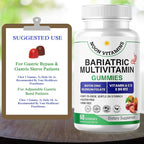 Bariatric Multivitamin Gummies | High Potency Iron Free with Methylated B12 & Folate | Daily Nutritional Support for Bariatric Lifestyle | Women & Men | 60 Gummies (30-Day Supply) | Halal Certified