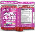 Clean Nutra Vaginal Probiotic Gummies for Women Cranberry Digestive Enzymes D Mannose Womens Probiotic Dmannose Horsetail Bromelain Chicory Fiber Feminine Care Prebiotics Inulin Papaya Enzyme Gummy