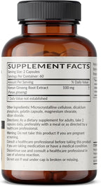 Futurebiotics Korean Panax Ginseng Energy, Memory & Brain Health Support, Non-GMO, 120 Capsules
