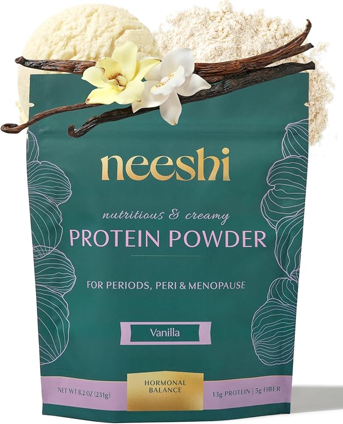 Hormone Balance Protein Powder – PMS & Perimenopause Relief for Cramps, Bloating & Mood Swings – Vegan Plant Based Superfood – 7 Servings