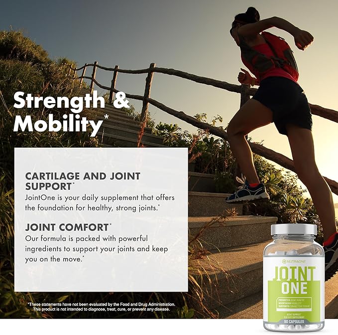 JointOne Joint Support by NutraOne - Joint Supplement for Women and Men to Help Maintain Joint Health with Collagen, Glucosamine, and Turmeric* (90 Capsules)