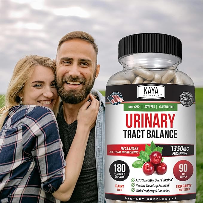 Kaya Naturals - D-Mannose - Urinary Tract UT Cleanse & Bladder Health - Made with Cranberry, Hibiscus & Dandelion Root - D Mannose Capsules Cranberry Supplement - 180 Veggie Capsules