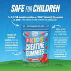 TASTY GAINS Kids Creatine Gummies with Vitamin B12 for Growth Support, Kids Vitamin Gummies for Daily Nutrition Support, Gummy Vitamins for Kids, Easy Chew Supplement for Children
