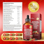 14-in-1 Berberine with Ceylon Cinnamon Supplement Liquid Drops, 1800mg + 30:1 Liposomal Tech with Cayenne Pepper, Soursop, Chromium, Bitter Melon, Turmeric, Moringa, Gymnema, Glucomannan, GLP Support