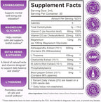 Cortisol Supplements for Women and Men with Magnesium, Ashwagandha, L-Theanine, 10 in 1 Cortisol Detox Manager Reducer, Hormone Balance Liquid Drops - Mood, Focus, Sleep - Blueberry Flavor(2.02 fl.oz)