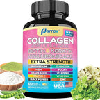 Collagen Peptides Types I, II, III, V & X, MCG Biotin, Keratin, Hyaluronic Acid, MSM, Zinc, Grape Seed Extract, Quercetin, Vitamin A, Vitamin C, Vitamin E, Magnesium, Folic Acid (270 Capsules)