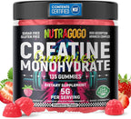 NSF Certified Creatine Gummy - Creatine Monohydrate Gummies for Men & Women-5g of Creatine Monohydrate per Serving - Sugar Free,Vegan, Strawberry Electrolyte Chews, 135 Count