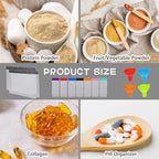 Protein Powder Travel Container Set, Travel Protein Powder Containers to Go Supplement Reusable Portable with Funnel Spoon Label, 28pcs Single Dose Bags and 4pcs Large Zip Bags Supplement Storage