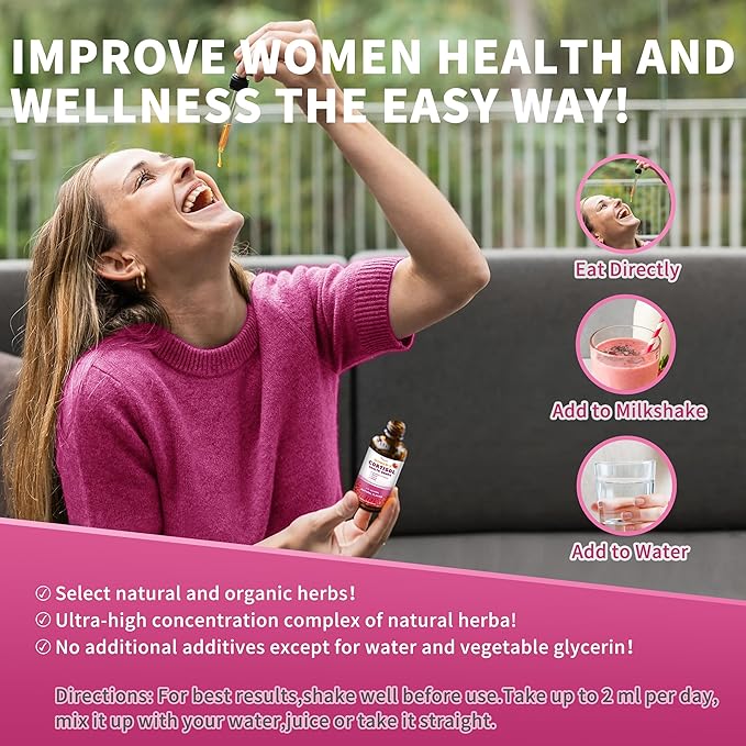 Cortisol Supplements for Women Liquid Drops, Natural Herbal Extract Complex for Women, Maintain Healthy Cortisol Levels - 60 Day Vegan Supply