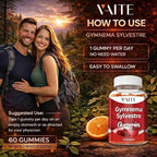 VAITE Gymnema Sylvestre Supplements 600mg – 20:1 Leaf Extract Gummies, Non-GMO, Gluten-Free, Vegan-Friendly, Made with Plant-Based Ingredients, with Antioxidant Properties, 60 Chewable Gummies