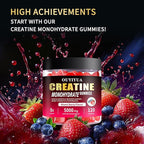 Creatine Monohydrate Gummies 5000mg for Men & Women - Sugar Free Pre-Workout Supplement, Chewables for Muscle Strength, Muscle Builder, Energy Boost, Mixed Berry Flavor, 120 Count (2 Pack)